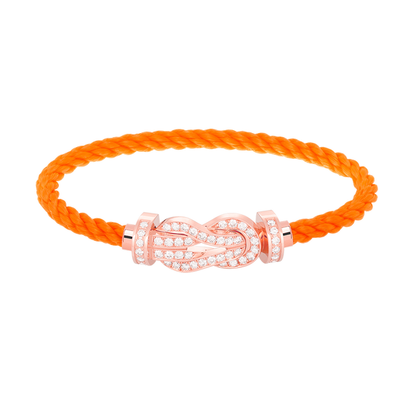 ˇMagic JewelryˇCHANCE LARGE 8 FIGURE BUCKLE FULL DIAMOND BRACELET ROSE GOLD