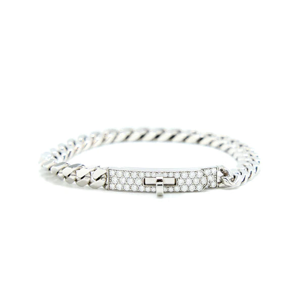 ˇMagic JewelryˇKELLY CHAIN SILVER DIAMOND BRACELET